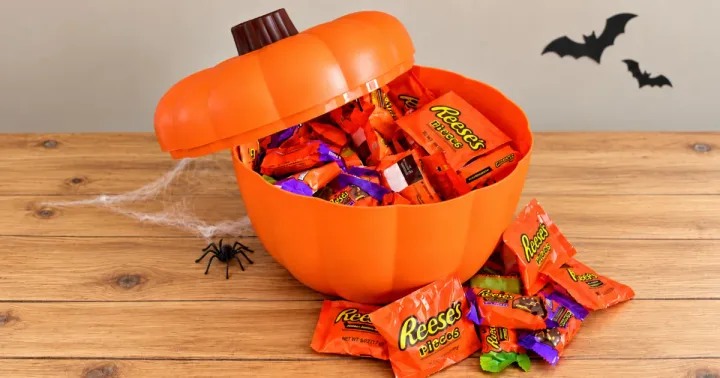 Reese’s Assorted Peanut Butter Halloween Candy Pumpkin Bowl