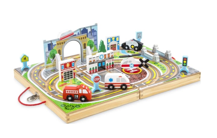 Melissa & Doug Wooden Take-Along Tabletop Kingdom Playset