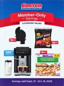 Costco October 2026 Coupon Book Preview: Member Savings Valid Sept 21 – Oct 18