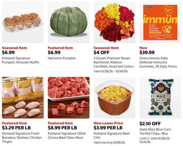 Costco Weekly Member Savings: September 28 Through October 4, 2026