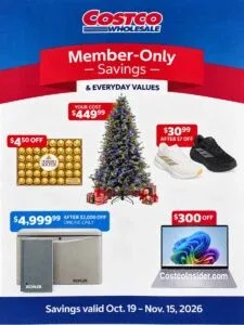 Costco November 2026 Coupon Book: Member Savings Valid Oct. 19 – Nov. 15